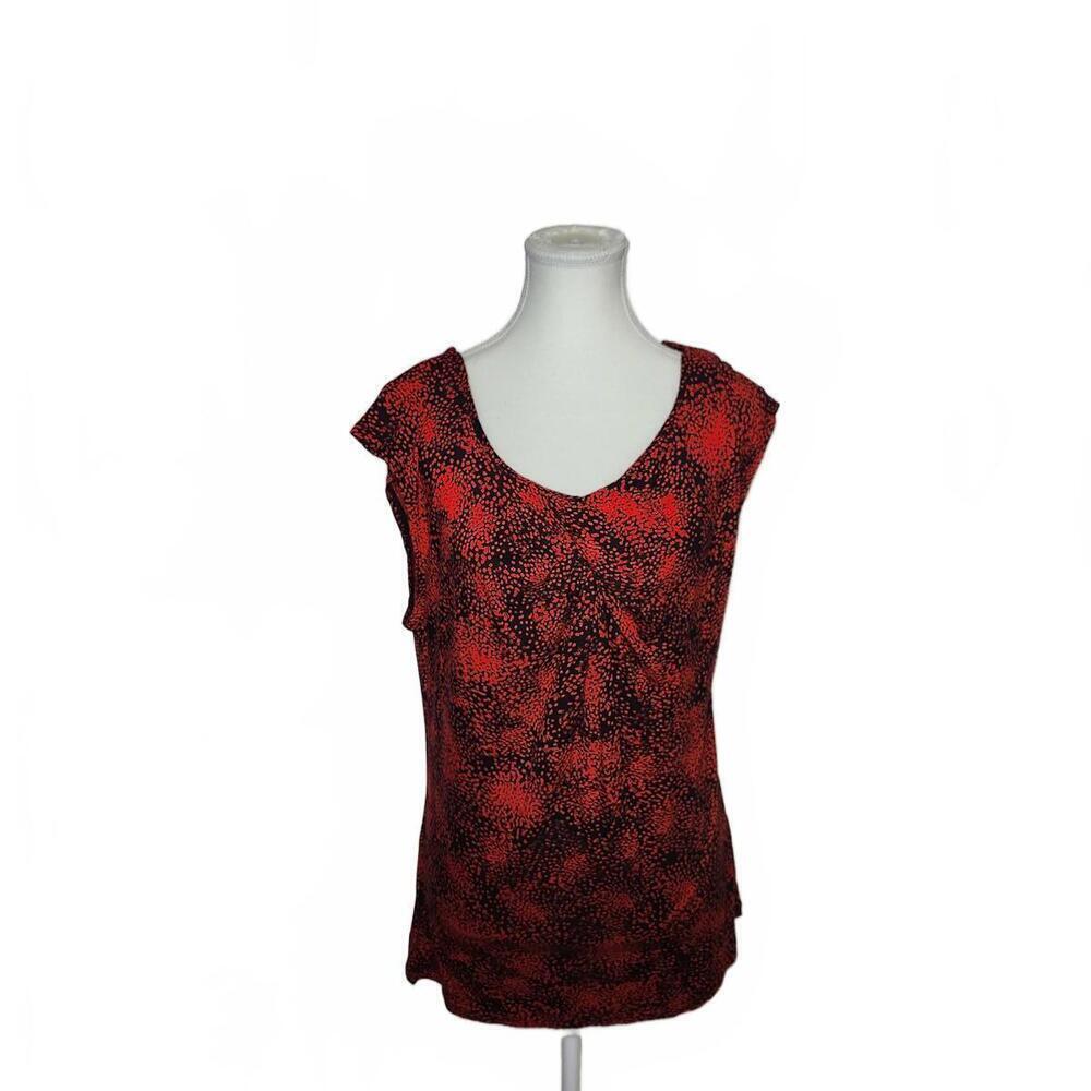 Anne Klein Women's Sleeveless Top Size XL Red Fitted